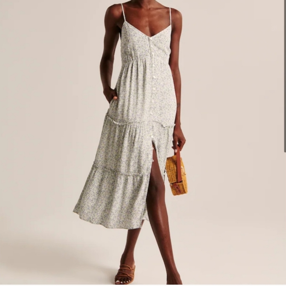 Abercrombie and Fitch Button-Through Tiered Midaxi